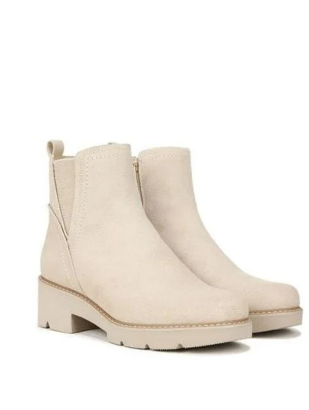 Naturalizer Darry Water Repellent Platform Bootie, Porcelain Beige Suede, 12W